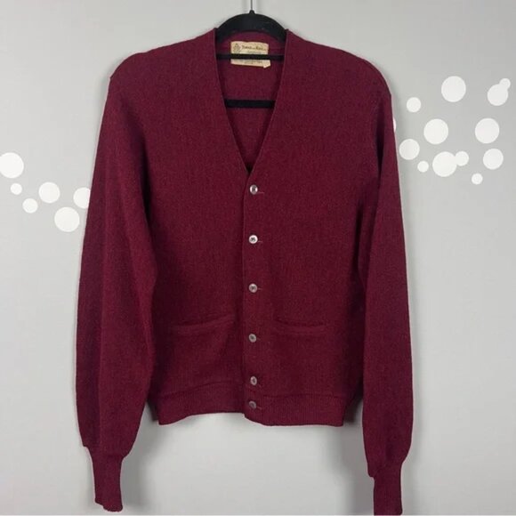 Vintage Towne & King 100% Alpaca Cardigan 1950s Knit Sweater Size 40 Unisex - Picture 1 of 5